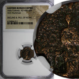 EASTERN ROMAN Aelia Eudoxia wife of Arcadius AD 400-404 AE3 Nummus/Cross NGC (1)