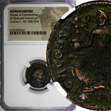 ROMAN Licinius I  AD 308-324 BI Reduced Nummus /JUPITER EAGLE NGC  (021)