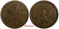 SWEDEN Frederick I Copper 1746 2 Ore S.M.Mintage-286,200 34 mm KM# 437 (15 202)