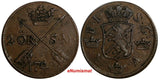 SWEDEN Frederick I Copper 1749 2 Ore S.M.Mintage-312,900 34 mm KM# 437 (15 225)