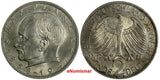 Germany - Federal Republic 1958 F 2 Mark Max Planck UNC Toning KM# 116(15 339)