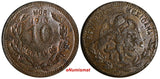 Mexico-Revolutionary MORELOS Copper 1916 10 Centavos aUNC KM# 700
