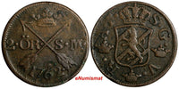 SWEDEN Adolf Frederick Copper 1762 S.M. 2 Ore SCARCE KM# 461(15 613)