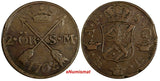 SWEDEN Adolf Frederick Copper 1762 S.M. 2 Ore SCARCE KM# 461(15 684)