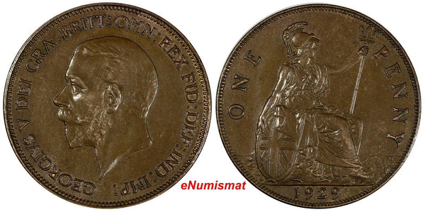Great Britain George V Bronze 1929 1 Penny  KM# 838 (17 128)