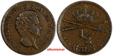 Denmark Christian VIII Copper 1842 FK//VS 1/2 Rigsbankskilling KM# 725 (17 394)