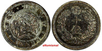 Japan Meiji Silver M9 (1876) 10 Sen aUNC/UNC Flashy PL Toned  Y# 23 (17 410)