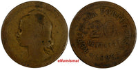 Portugal Bronze 1925 20 Centavos KM# 574 (17 441)