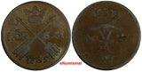 SWEDEN Frederick I (1720-1751) Copper 1735 S.M. 1 Ore KM# 416.1 (17 462)