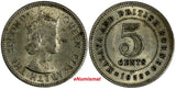 Malaya & British Borneo Elizabeth II Copper-Nickel 1953 5 Cents KM# 1 (17 519)