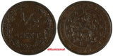 Netherlands Wilhelmina I Bronze 1906 1/2 Cent KM# 133 (17 530)