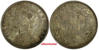 India-British Victoria Silver 1889 C Rupee Calcutta Toned aUNC KM# 492 (17 565)