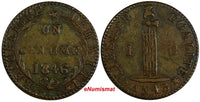 Haiti Copper 1846 // AN 43 1 Centime KM# 25.1 Ex.Wolfgang Schuster Coll.(17 574)