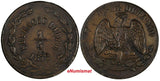 Mexico Durango Copper 1872 1/4 Real 27mm aXF/XF Condition KM# 350 (17 599)