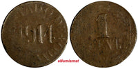 Mexico-Revolutionary DURANGO Copper 1914 1 Centavo 20 mm VF KM# 625 (17 631)