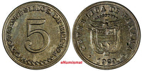 Panama Copper-nickel 1929 5 Centesimos Mintage-500,000 aUNC KM# 9 (17 688)