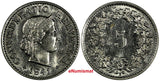 Switzerland Silver 1941 B 5 Rappen Last Year Type SCARCE DATE aUNC KM# 26b(7729)