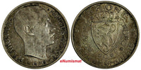 Norway Haakon VII Silver 1915 1 Krone Mintage-498,000 KM# 369 (17 764)