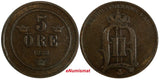 SWEDEN Oscar II (1872-1907) Bronze 1888 5 ORE SCARCE KM# 736 (820)