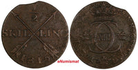 SWEDEN Carl XIII Copper 1815 1/2 Skilling  KM# 590 (17 861)