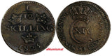 SWEDEN Carl XIV Johan Copper 1825 1/12 Skilling Reeded Edge KM# 616 (17 872)