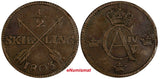 SWEDEN COPPER Gustaf IV Adolf 1803 1/2 SKILLING 30.5mm KM#565 (17 894)