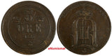 SWEDEN Oscar II (1872-1907) Bronze 1885 5 ORE SCARCE KM# 736 (17 912)