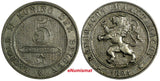 Belgium Leopold II Copper-nickel 1894 5 Centimes Dutch text KM# 41 (17 929)
