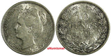 Netherlands Wilhelmina I Silver 1906 10 Cents XF Condition KM# 136 (17 948)
