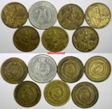 Yugoslavia LOT OF 7 COINS 1955 20 Dinara KM# 34;1986 20 Dinara KM# 112 (17 950)