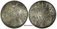 India-British Victoria Silver 1892 B Rupee Bombay Toned aUNC KM# 492 (18 249)