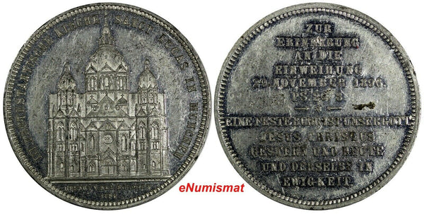 Germany Bavaria Silvered 1896 Medal St.Lucas Church 40mm Hauser-807 (18 261)