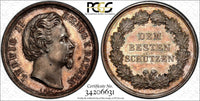 Germany Silver SPECIMEN Medal 1864 Ludwig II Bavaria Ries PCGS SP63 TOP GRADE(1)