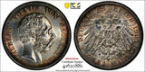 German States SAXONY-ALBERTINE 1902 E 2 Mark PCGS UNC DETAILS KM# 1255 (81)