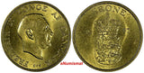 DENMARK Frederik IX Aluminum-Bronze 1957 CS 1 Krone UNC KM# 837.2 (17 274)