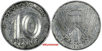 Germany - Democratic Republic Aluminum 1952 E 10 Pfennig SCARCE KM# 7 (17 286)