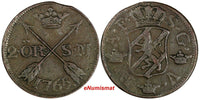 SWEDEN Adolf Frederick (1751-1771) Copper 1765 S.M.2 Ore 33.7 mm KM# 461/17 302