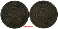 Sweden Frederick I Copper 1735 1 Ore, S.M. KM# 416.1 (10 231)