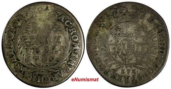 Germany SAXONY-ALBERTINE Friedrich August I 1702 EPH 1/12 Thaler KM# 683(13 121)