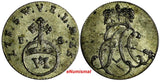 Germany SAXE-WEIMAR-EISENACH 1757 FS 6 Pfennig Toned SCARCE KM# 87.1 (13 248)