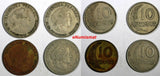 PERU LOT OF 4 COINS 1937-1940 10 Centavos KM# 214.2 (13 510)