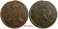 SWEDEN Adolf Frederick (1751-1771) 1760 S.M. 2 Ore Mintage-558,000 KM#461 15098