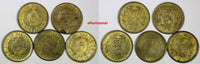 FINLAND Brass LOT OF 5 COINS 1946-1950 5 Markkaa HIGH GRADE KM# 31a (17 191)