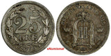 Sweden Oscar II Silver 1899 EB 25 Öre Large Letters XF- aUNC KM# 739 (17 383)