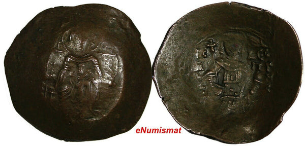 BYZANTINE Manuel I.1143-1180 AD,Constantinople.Billon Aspron Trachy, 27mm,2,93g.
