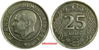 Turkey Mustafa Kemal Atatürk Copper-Nickel 2010 25 Kurus KM# 1242 (18 046)