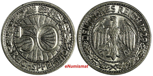 Germany,Weimar Republic 1929 A 50 Reichspfennig NICE COIN KM# 49 (18 093)