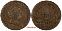 Sweden Carl XIV Johan Copper 1836 1 Skilling 27,8 mm aUNC Cond KM# 642 (18 122)