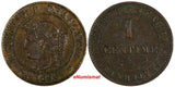 France Third Republic Bronze 1896 A 1 Centime KM# 826.1 (18 125)