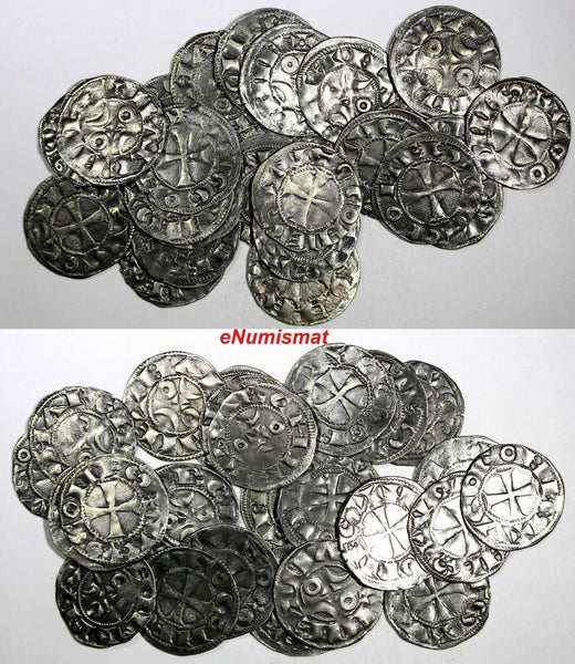 FRANCE Silver Hugues IX et Hugues X (1199-1249) Denier RANDOM PICK (1 Coin) (32)